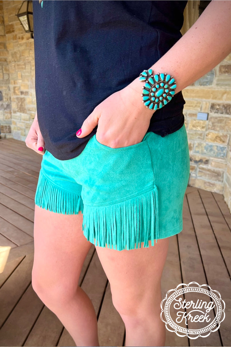 Nashville Babe Shorts in Turquoise