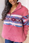 Trend Seeker Pink Aztec Sherpa
