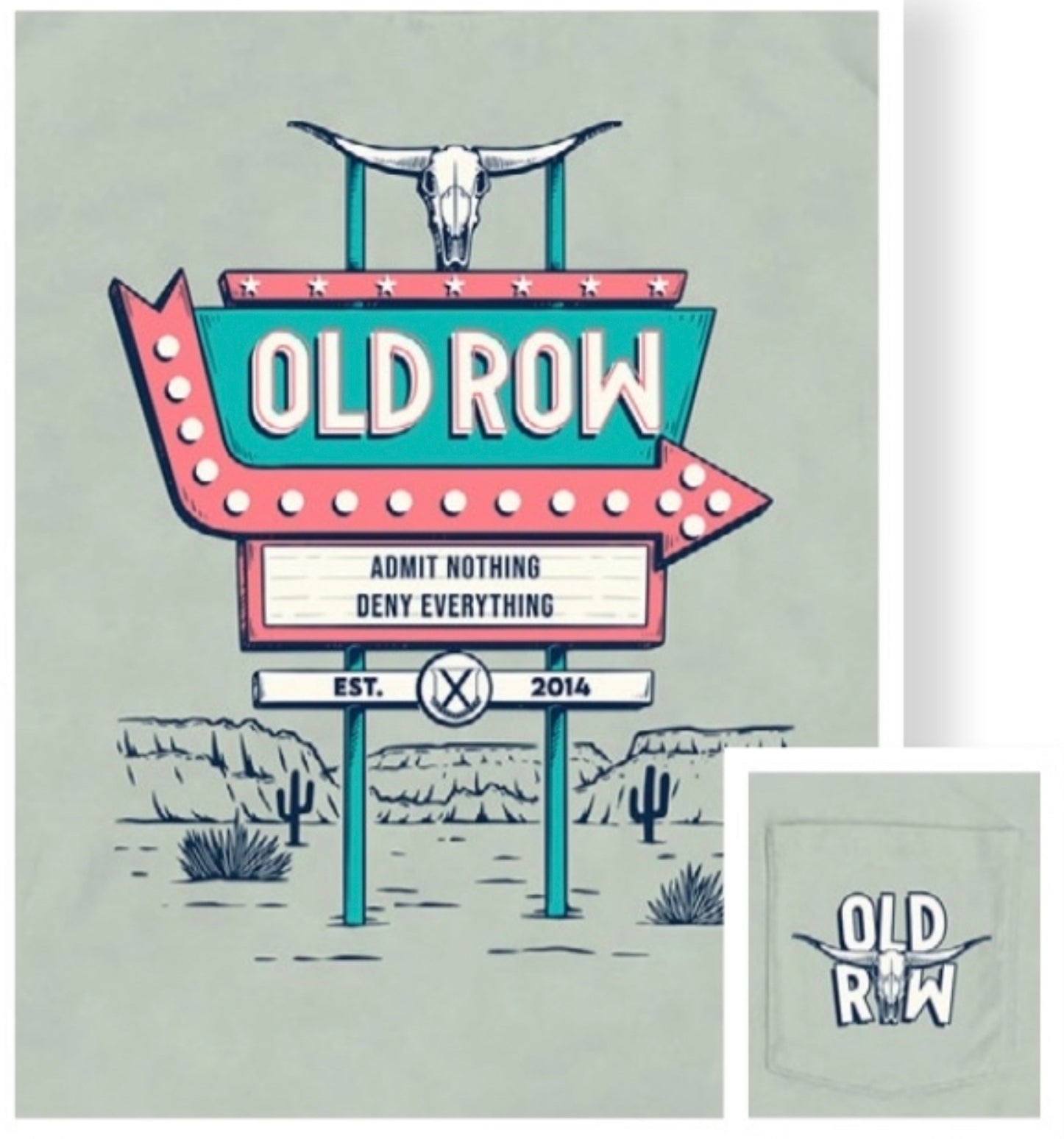 Road Sign Pocket Tee by Old Row in Bay