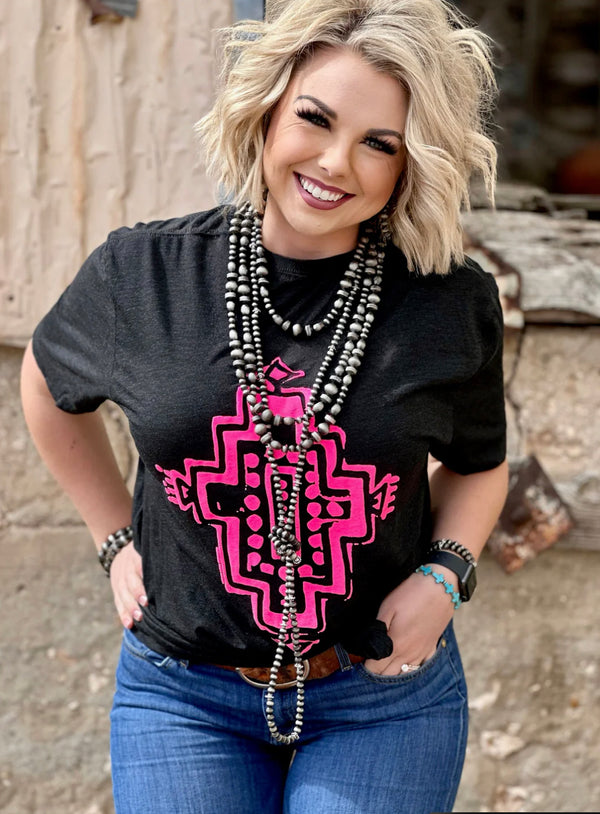Neon Puff Paint V-NECK Graphic Tee