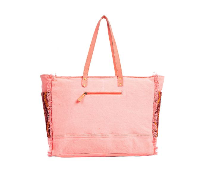 Tonga Ridge Weekender Bag in Salmon & Pink