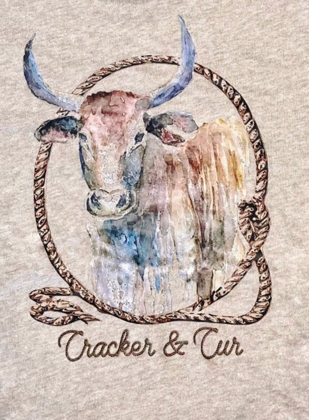 Watercolor Cow by Cracker and Cur