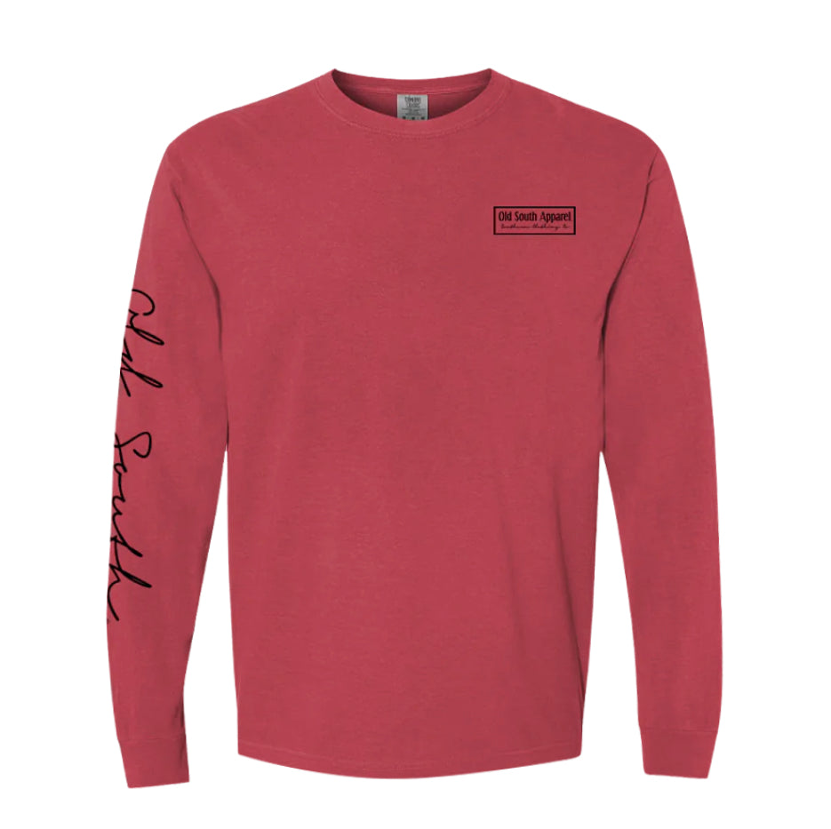 Beagle Crimson Long Sleeve  Graphic T by Old South