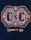 C & C Buckle Black graphic T by Cracker and Cur