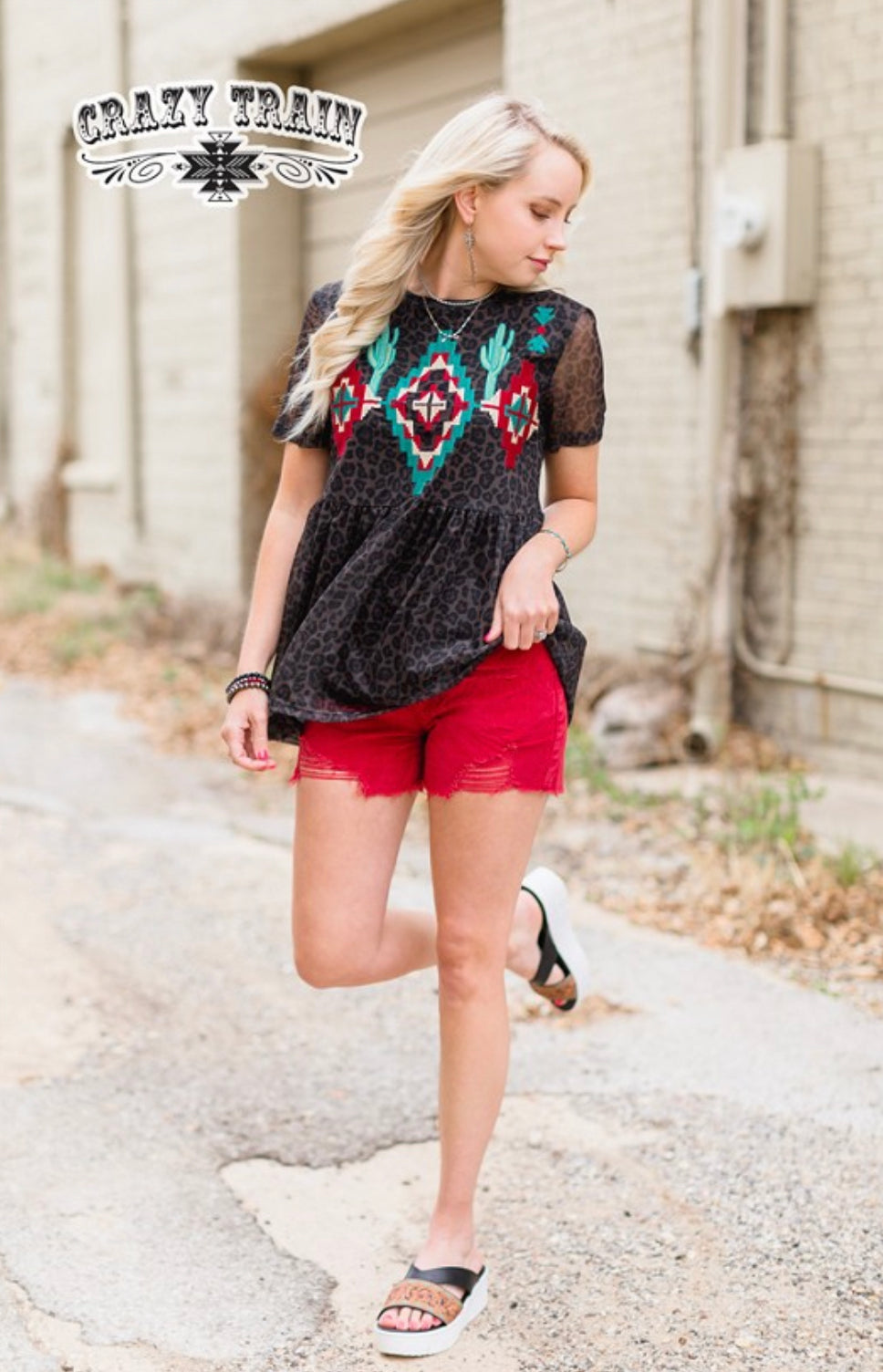 Lil Red Rodeo Shorts by Crazy Train