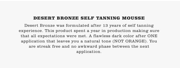 Desert Bronze Self Tanning Mousse with Application Mit
